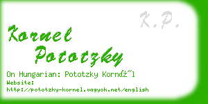 kornel pototzky business card